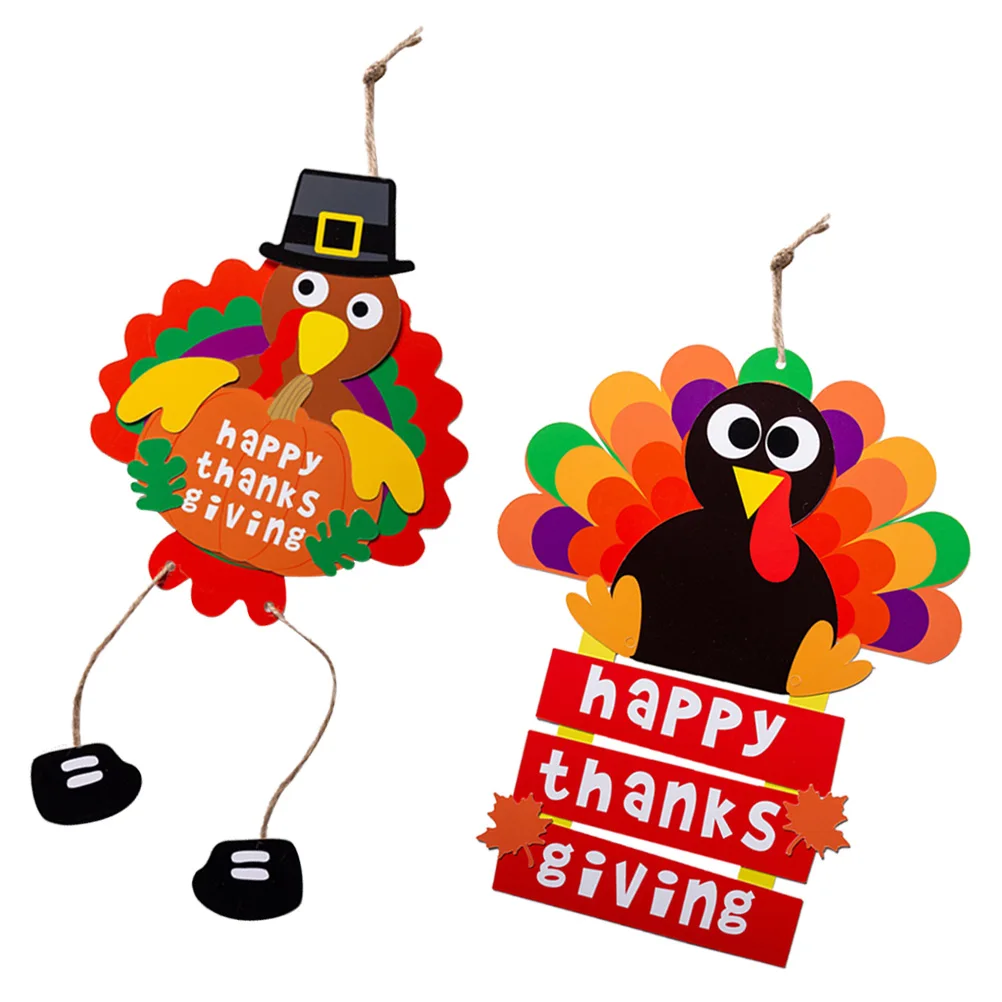 2 PCS Turkey Decor Crafting Materials Kids DIY Accessories Thanksgiving Hanging Decorations Eco Friendly Safe Children Early
2 PCS Turkey Decor Crafting Materials Kids DIY Accessories Thanksgiving Hanging Decorations Eco Friendly Safe Children Early