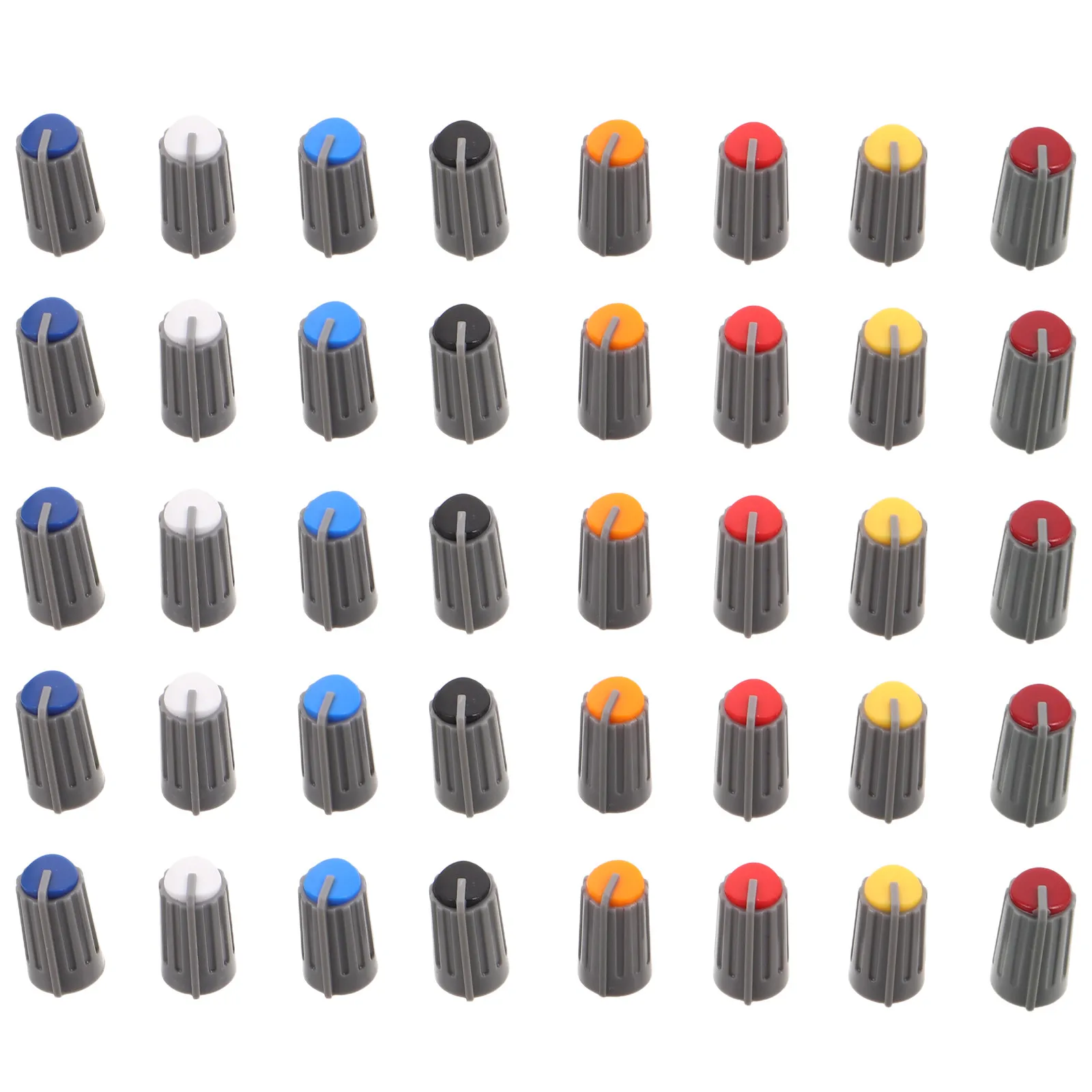 40pcs Assorted Color Rotary Potentiometer Knobs Replacement Volume Control Caps For Electric Guitars Speakers Mixers In Projects
40pcs Assorted Color Rotary Potentiometer Knobs Replacement Volume Control Caps For Electric Guitars Speakers Mixers In Projects
