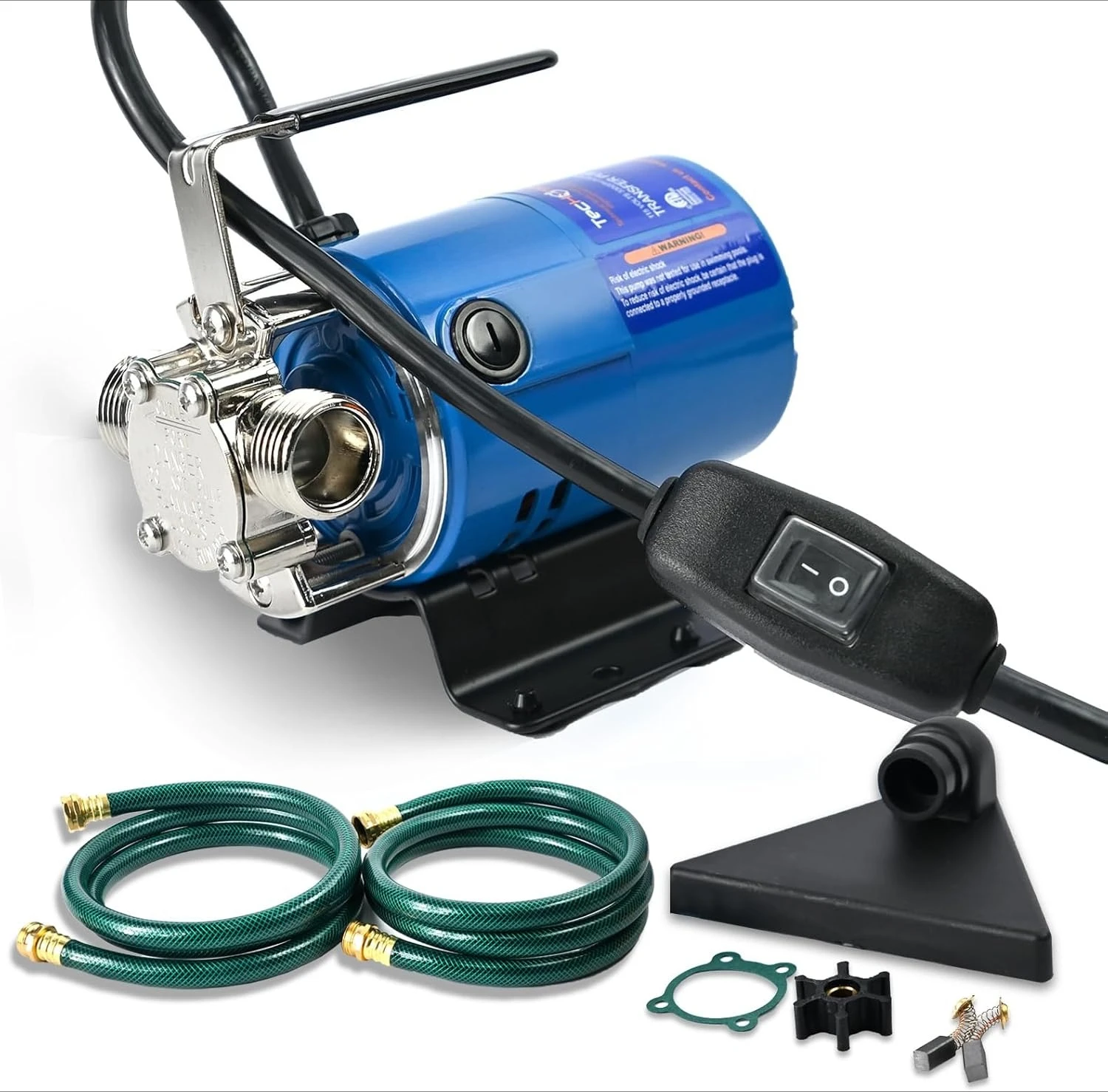 Water Transfer Pump, 115V 1/10 HP 330 GPH Electric Utility Pump,With ON/OFF Switch And 2 * 6 Feet Water Hoses Kit.
Water Transfer Pump, 115V 1/10 HP 330 GPH Electric Utility Pump,With ON/OFF Switch And 2 * 6 Feet Water Hoses Kit.