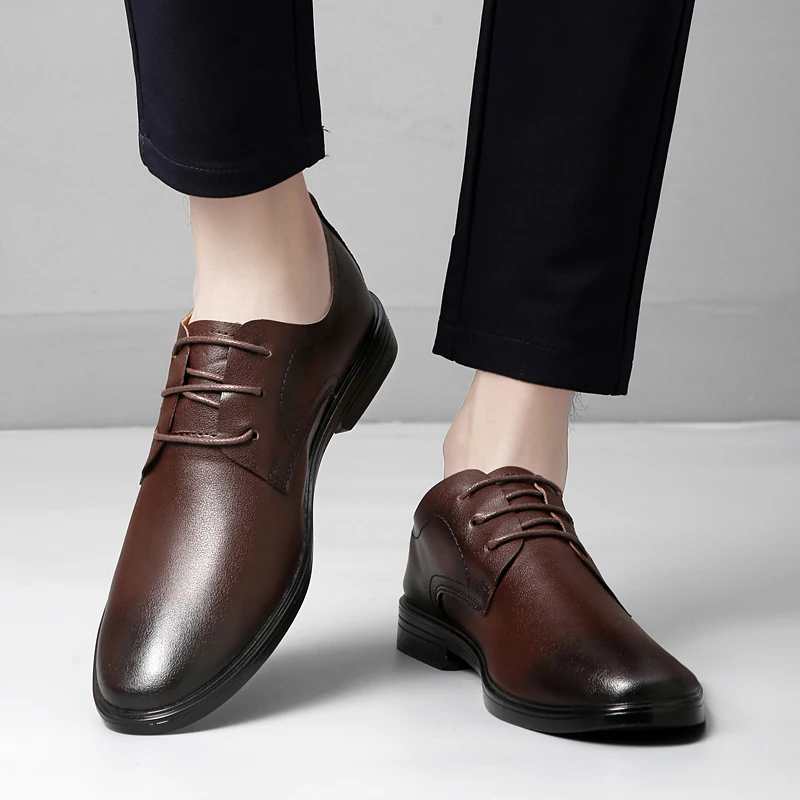 New casual business men's leather shoes Fashion British style gentleman Dress up party Daily office Adult Brown quality shoes
New casual business men's leather shoes Fashion British style gentleman Dress up party Daily office Adult Brown quality shoes