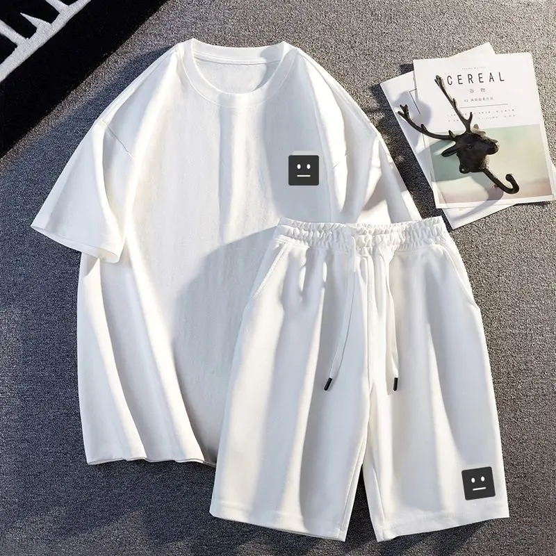 Summer New Casual Sports Suit Men's Trend Printed Short-sleeved T-shirt Elastic Shorts Men's Clothing Set with Handsome
Summer New Casual Sports Suit Men's Trend Printed Short-sleeved T-shirt Elastic Shorts Men's Clothing Set with Handsome