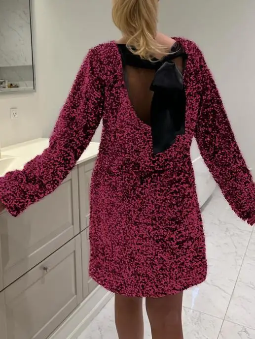 Women's Clothing 2025 Autumn and Winter Elegant Sequin Long Sleeved Short Skirt Dress Sexy Hollowed Out Retro Elegant Dress
Women's Clothing 2025 Autumn and Winter Elegant Sequin Long Sleeved Short Skirt Dress Sexy Hollowed Out Retro Elegant Dress