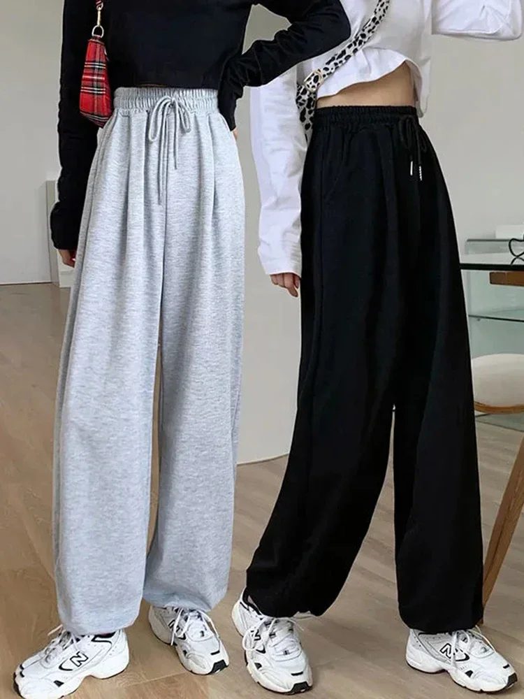 Gray Women Sweatpants Autumn Baggy Fashion Oversize Sports Pants Black Lace Up Spring Cotton Joggers Streetwear Trousers
Gray Women Sweatpants Autumn Baggy Fashion Oversize Sports Pants Black Lace Up Spring Cotton Joggers Streetwear Trousers