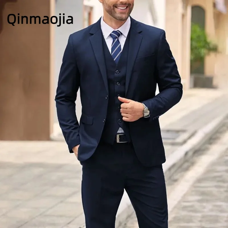 Classic Business Suits For Men Slim Fit 3 Piece Pants Set Grooms Wedding Tuxedos Male Party Prom Masculino Costume
Classic Business Suits For Men Slim Fit 3 Piece Pants Set Grooms Wedding Tuxedos Male Party Prom Masculino Costume