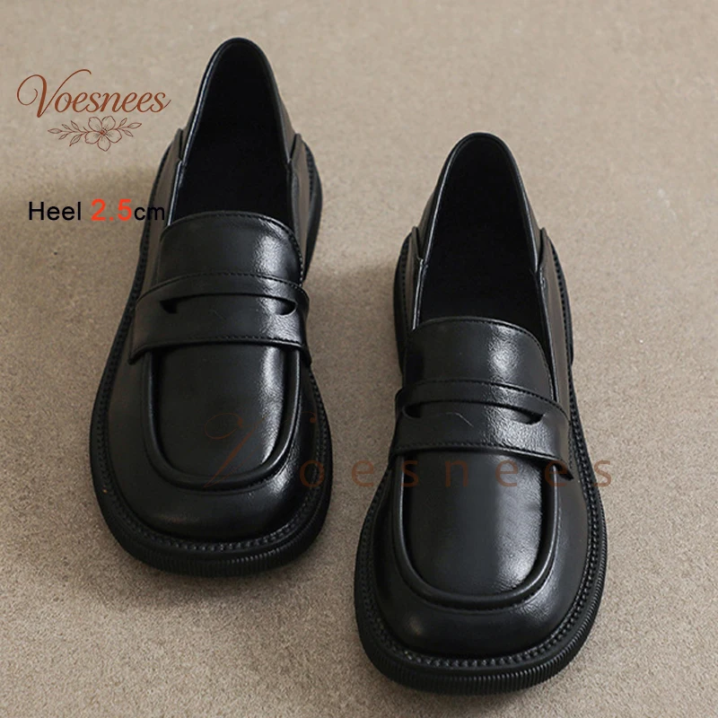 Spring Autumn Classic Black Women's Shoes Chunky Block Heel Leather Slip On Platform Loafers Fashion Non Slip Casual Dress Shoe
Spring Autumn Classic Black Women's Shoes Chunky Block Heel Leather Slip On Platform Loafers Fashion Non Slip Casual Dress Shoe