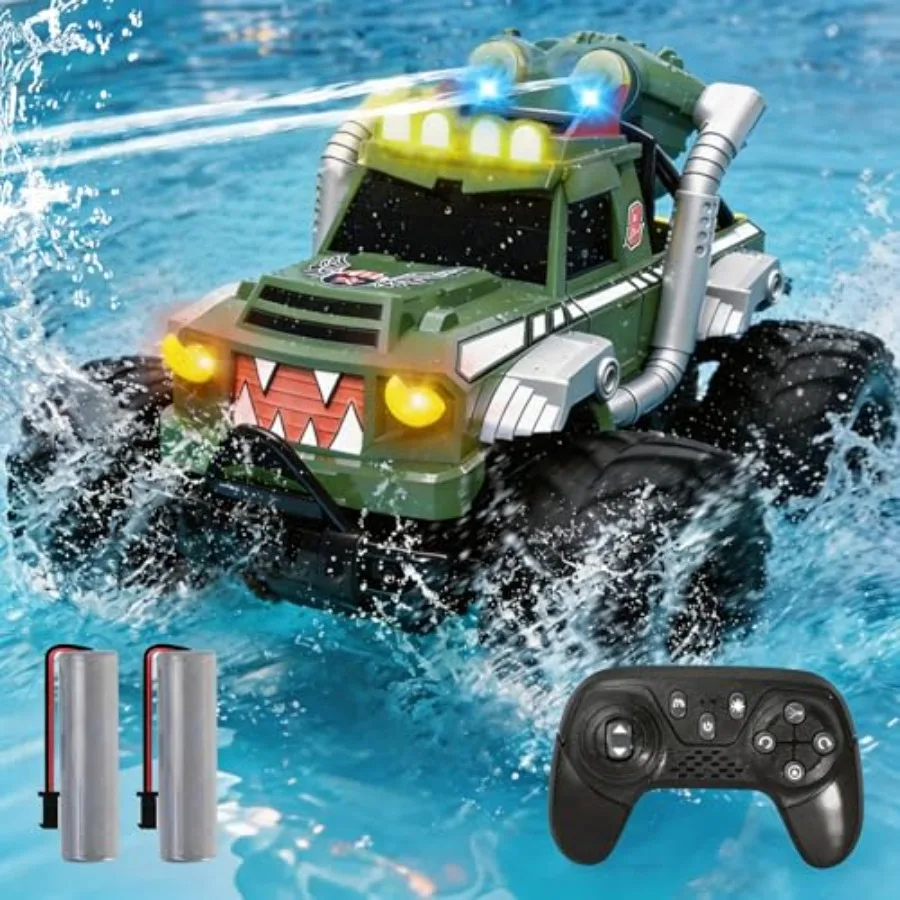 Remote Control Car Amphibious Monster Trucks for Boys Age 4-7 1:18 4WD All Terrain Waterproof Monster Truck Toys 2.4GHz RC Boat
Remote Control Car Amphibious Monster Trucks for Boys Age 4-7 1:18 4WD All Terrain Waterproof Monster Truck Toys 2.4GHz RC Boat