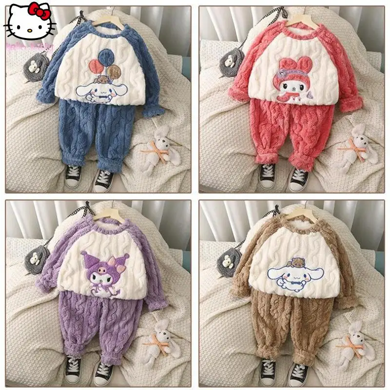 2Pcs Cartoon Children Kuromi Pajama Set Sanrio Autumn Winter New Cinnamoroll Anime Melody Parent Child Warm Comfort Home Clothes
2Pcs Cartoon Children Kuromi Pajama Set Sanrio Autumn Winter New Cinnamoroll Anime Melody Parent Child Warm Comfort Home Clothes