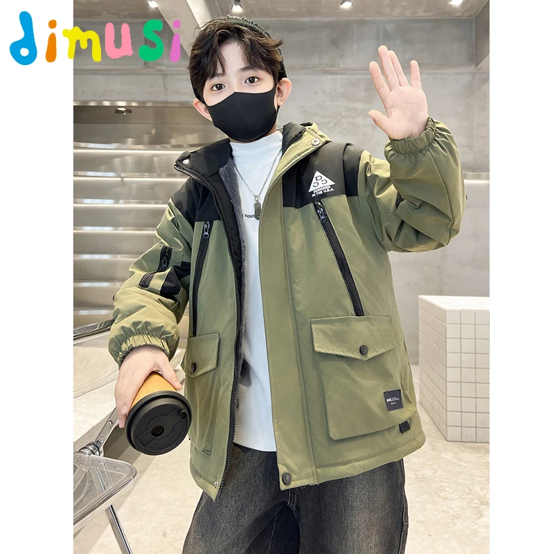 Winter Kids Coat Outdoor Casual Plus Fleece Hooded Boy's Cotton Padded Jacket Fashion Windproof Warm Parka Children's Clothing
Winter Kids Coat Outdoor Casual Plus Fleece Hooded Boy's Cotton Padded Jacket Fashion Windproof Warm Parka Children's Clothing