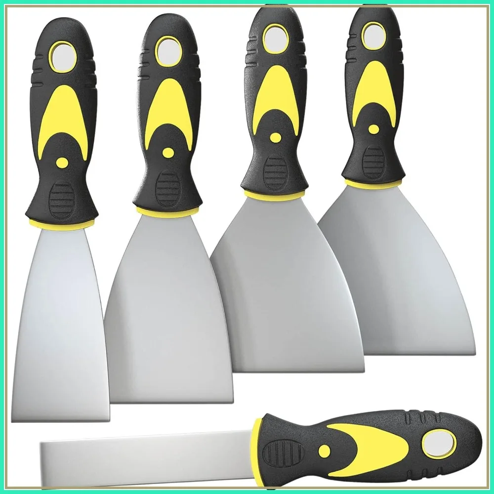 5-Piece Putty Knife Set, 1" 2" 3" 4" 5" Scrapers, No Rust, Drywall Repair, Wallpaper Removal
5-Piece Putty Knife Set, 1" 2" 3" 4" 5" Scrapers, No Rust, Drywall Repair, Wallpaper Removal