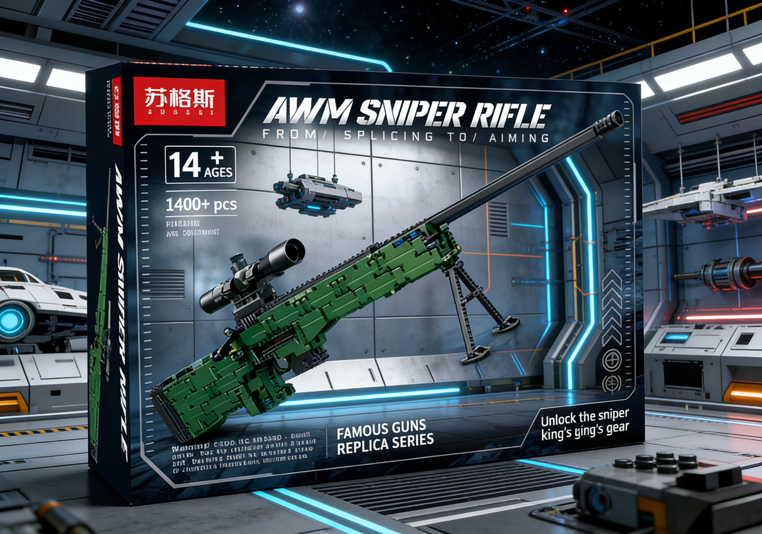 1400 PCS Military Sniper Style Blaster Building Blocks Set, DIY Creative Weapon Model Bricks Toy with Safe Assembly Function, Ed
1400 PCS Military Sniper Style Blaster Building Blocks Set, DIY Creative Weapon Model Bricks Toy with Safe Assembly Function, Ed