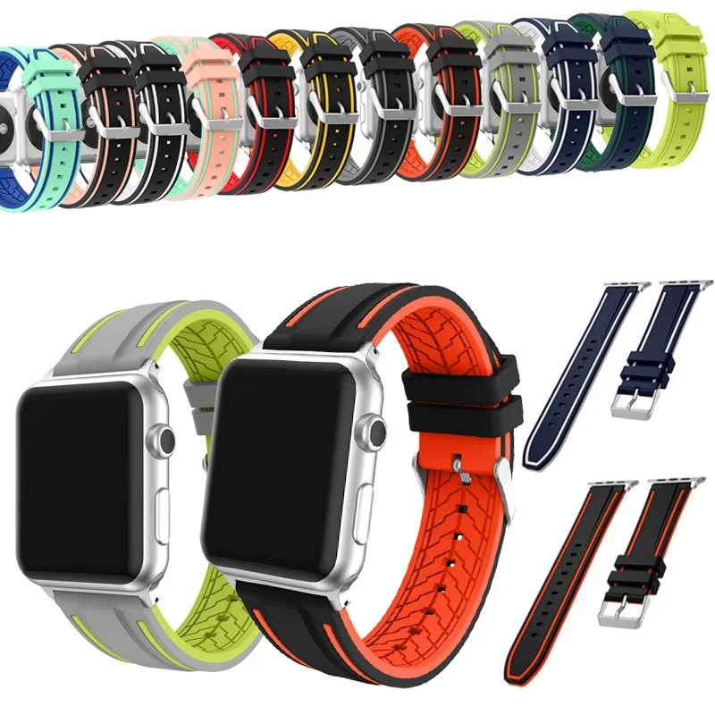 Soft Stripe Color Splicing Watch Strap for Apple Watch Ultra 2 Band S10 46mm 42mm 45mm 40mm 41mm 44mm Band for iWatch Series 9
Soft Stripe Color Splicing Watch Strap for Apple Watch Ultra 2 Band S10 46mm 42mm 45mm 40mm 41mm 44mm Band for iWatch Series 9