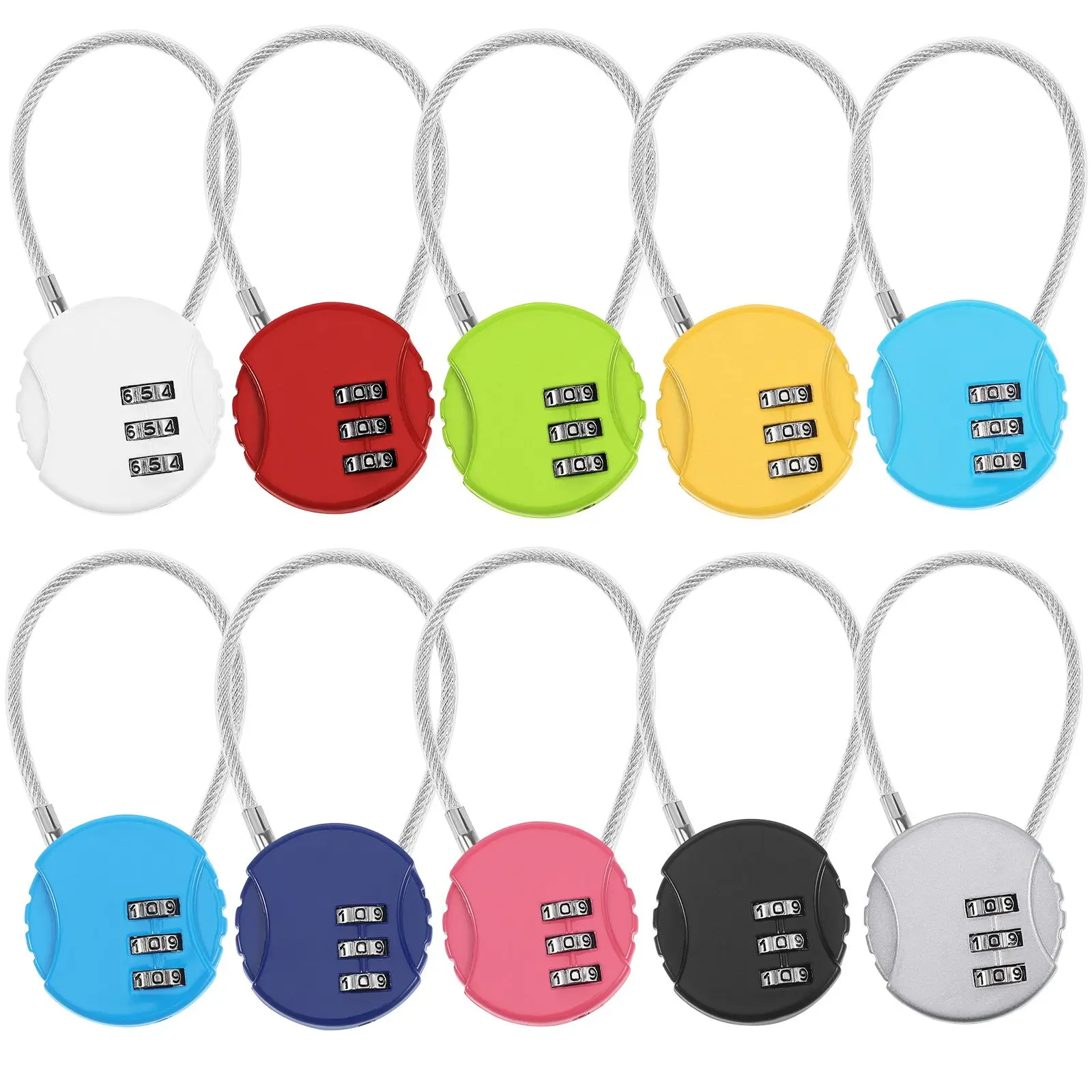 10 Pcs Steel Rope Lock 13 5cm Mini Suitcase Colorful Options Password Luggage Zinc Alloy Travel Safe Use Flexible Strap
10 Pcs Steel Rope Lock 13 5cm Mini Suitcase Colorful Options Password Luggage Zinc Alloy Travel Safe Use Flexible Strap