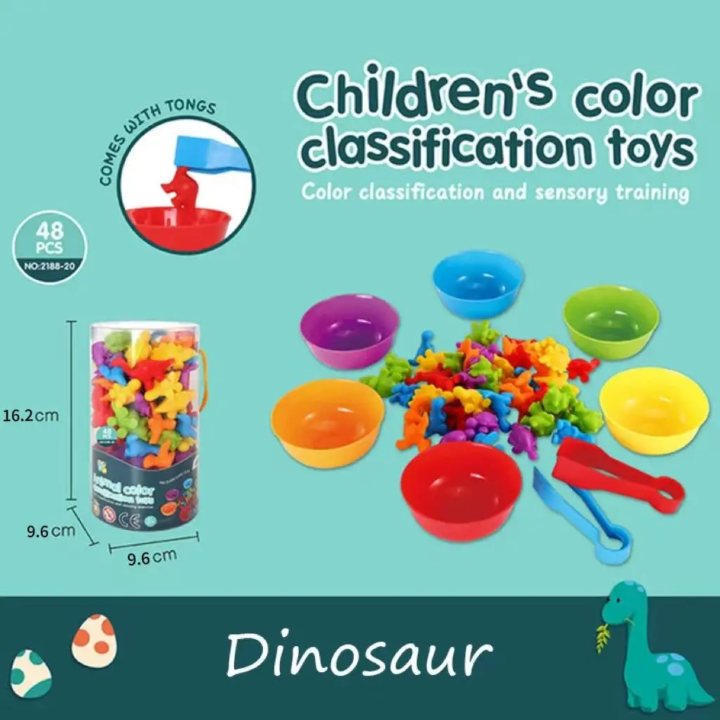 Montessori Material Rainbow Counting Bear Math Toys Animal Dinosaur Color Sorting Matching Game Children Educational Sensory Toy
Montessori Material Rainbow Counting Bear Math Toys Animal Dinosaur Color Sorting Matching Game Children Educational Sensory Toy