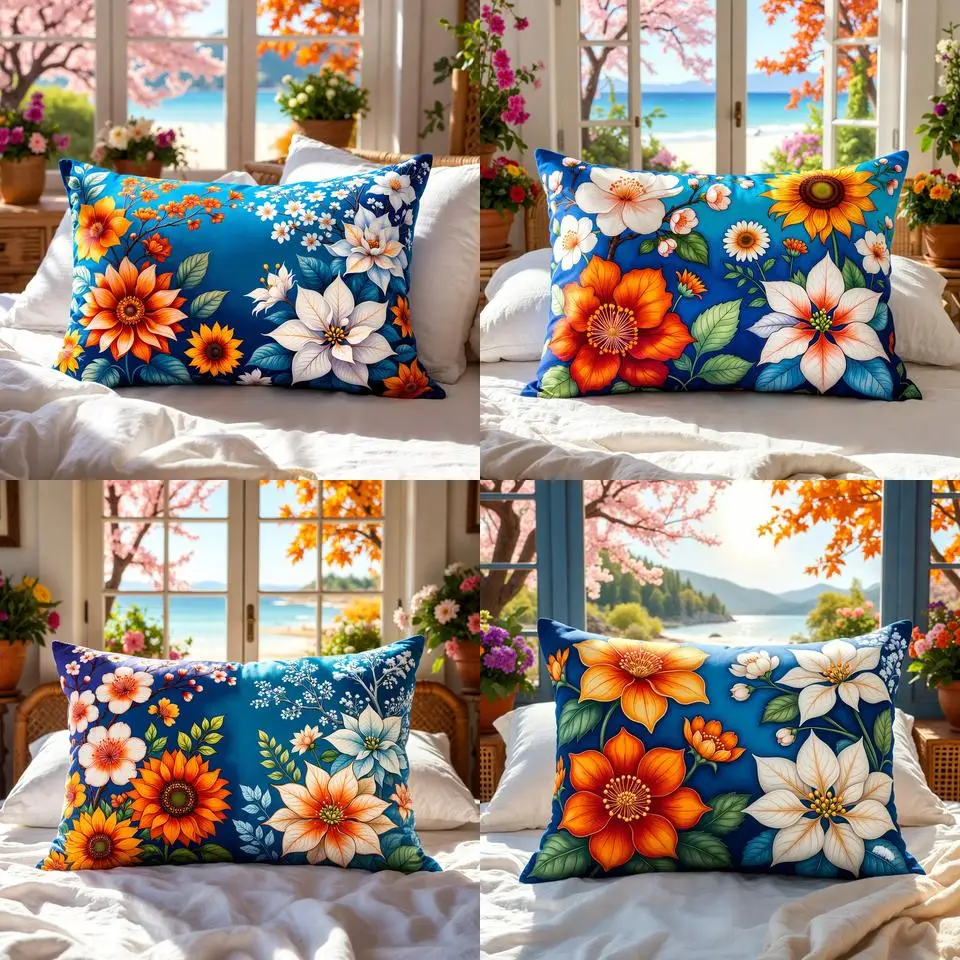 Colorful Floral Pattern Rectangular Pillow Cover Suitable For Sofa Bedroom Car Pillow Cover Cushion Rectangular Back Cushion
Colorful Floral Pattern Rectangular Pillow Cover Suitable For Sofa Bedroom Car Pillow Cover Cushion Rectangular Back Cushion