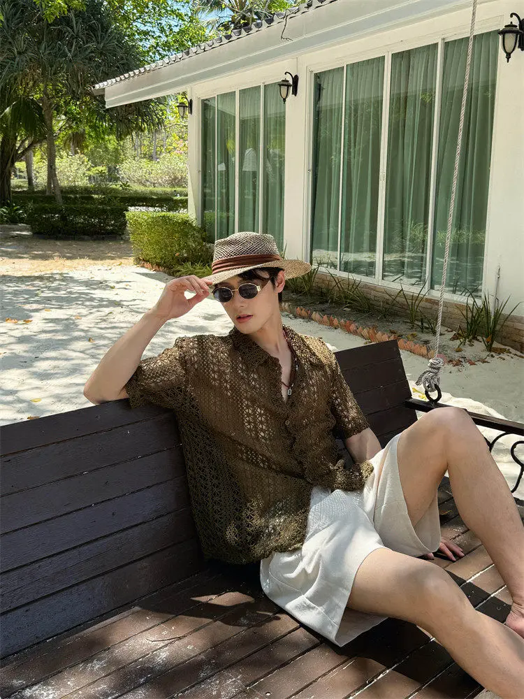 Men's Summer Vaion Outfit Hollow out ort Sve irt with Linen orts Faionable Youth Set Lightweight Brea...
Men's Summer Vaion Outfit Hollow out ort Sve irt with Linen orts Faionable Youth Set Lightweight Brea...