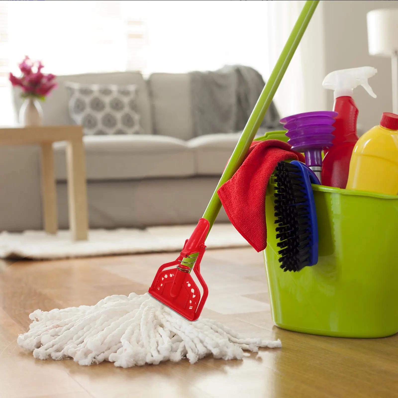 Mop Head Clip Floor Cleaning Handle Fixture Stainless Steel Mop Rod Chuck Connector Detachable Threaded Design Durable Plastic
Mop Head Clip Floor Cleaning Handle Fixture Stainless Steel Mop Rod Chuck Connector Detachable Threaded Design Durable Plastic