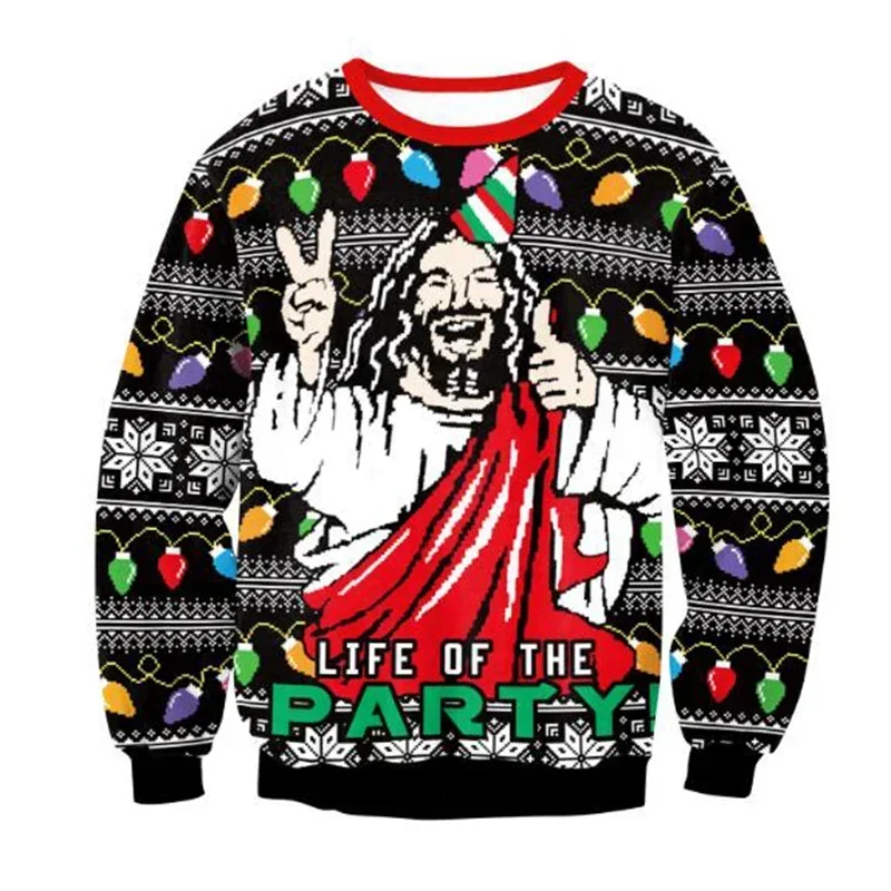 Christmas Men Long Sleeves Tops Funny Holiday Party Pattern Sweatshirts Ugly 3D Printed Pullover Loose Round Neck Tee Shirt
Christmas Men Long Sleeves Tops Funny Holiday Party Pattern Sweatshirts Ugly 3D Printed Pullover Loose Round Neck Tee Shirt