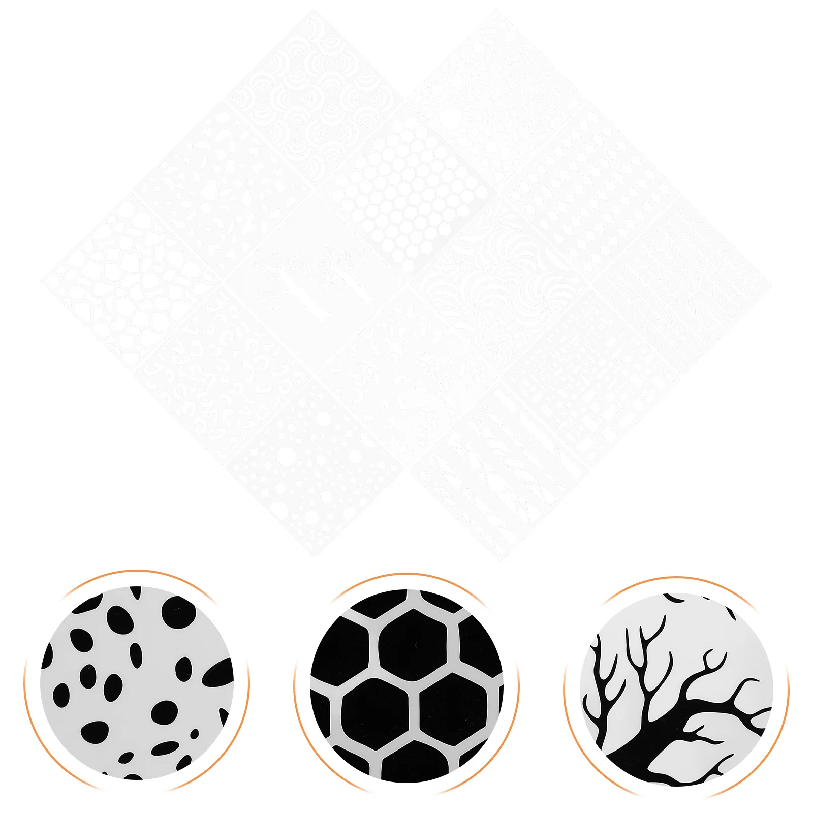 14Pcs Drawing Stencils Creative Hollow-Out Plastic DIY Templates for Wall Canvas Paper Painting Decor Stencils 
14Pcs Drawing Stencils Creative Hollow-Out Plastic DIY Templates for Wall Canvas Paper Painting Decor Stencils