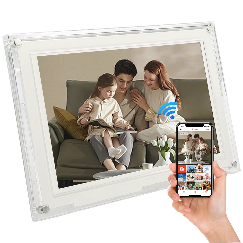 New Acrylic 10.1 Inch IPS Touch Screen Digital Photo Frame with WiFi Auto Rotation MP4 Support
New Acrylic 10.1 Inch IPS Touch Screen Digital Photo Frame with WiFi Auto Rotation MP4 Support