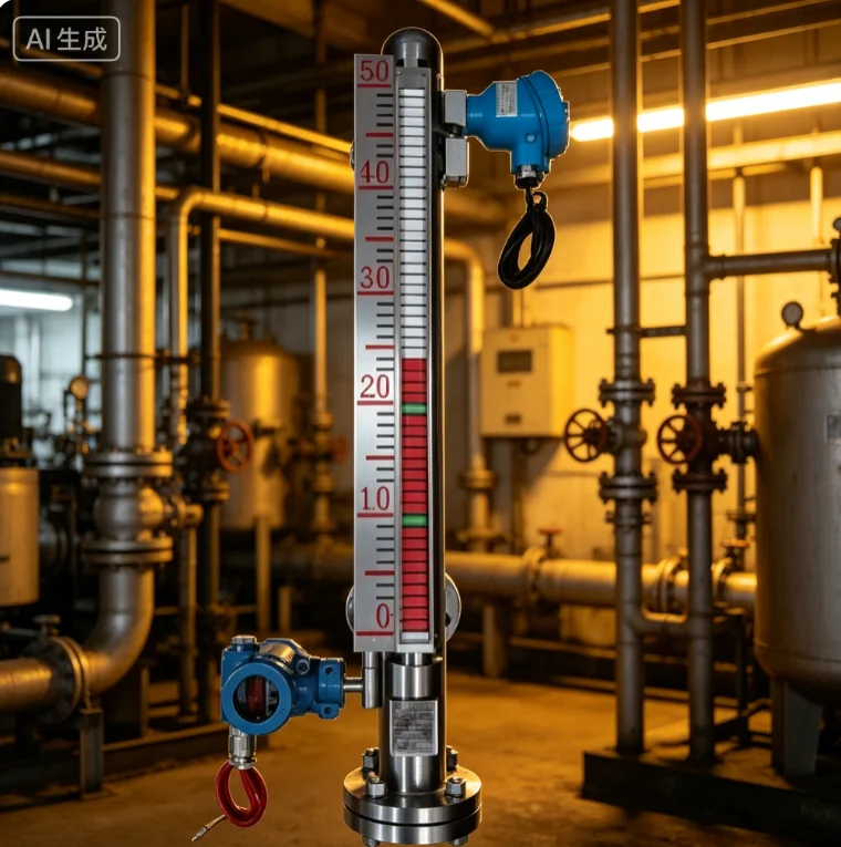 Float magnetic baffle level indicator 4-20mA transmitter high temperature water tank measuring gauge for boiler system
Float magnetic baffle level indicator 4-20mA transmitter high temperature water tank measuring gauge for boiler system