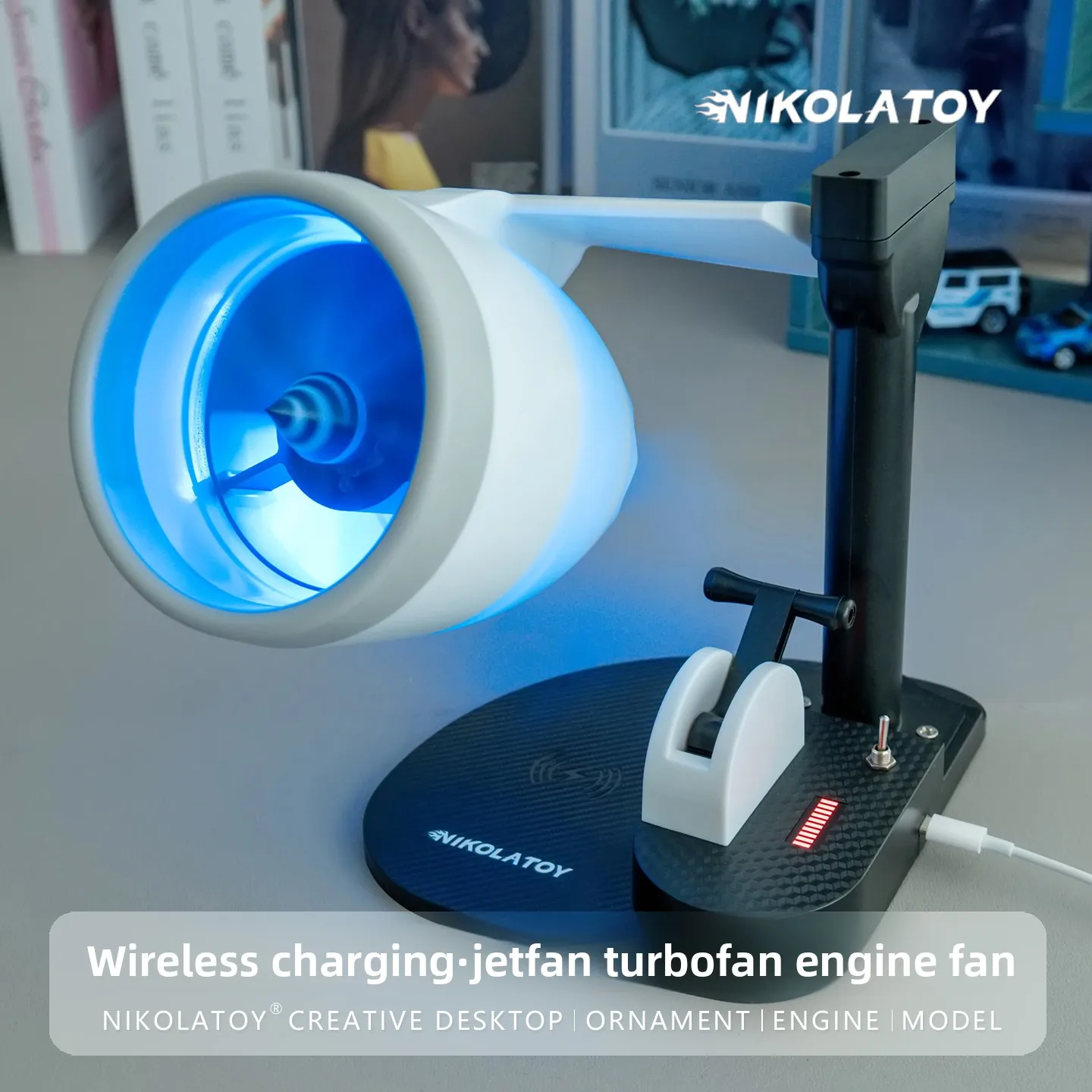 NIKOLATOY Creative Desktop USB Airplane Engine Turbo Fan JetFan Wireless Charging Small Electric Fan
NIKOLATOY Creative Desktop USB Airplane Engine Turbo Fan JetFan Wireless Charging Small Electric Fan