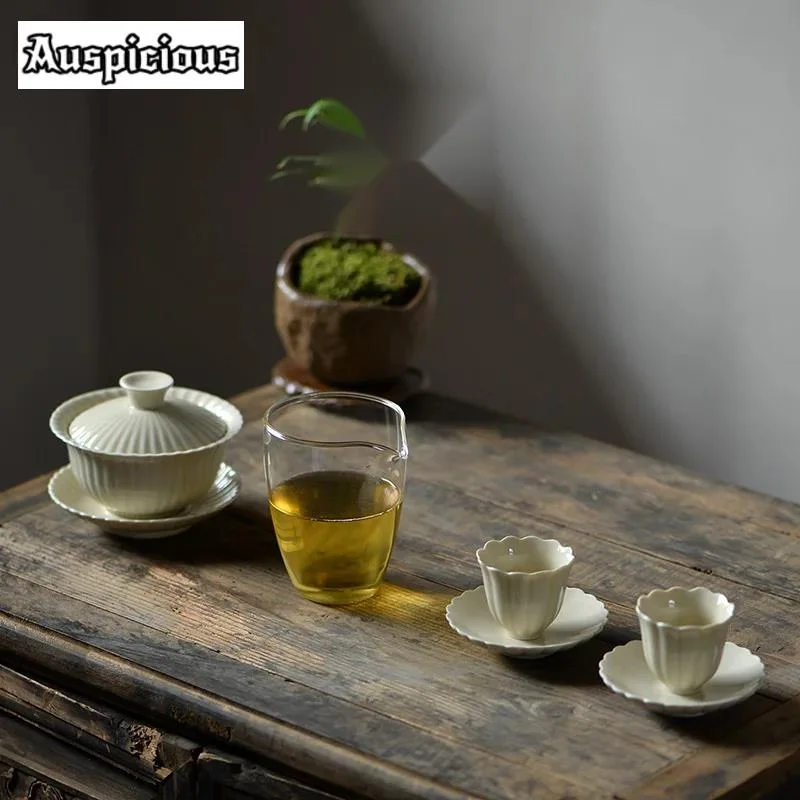 Ancient Honey Gray Galze Tea Set Complete Set Pitcher Retro Tea Ceremony Set Tea Soaking Teapot and Tea Cup Set Teaset Ornaments
Ancient Honey Gray Galze Tea Set Complete Set Pitcher Retro Tea Ceremony Set Tea Soaking Teapot and Tea Cup Set Teaset Ornaments
