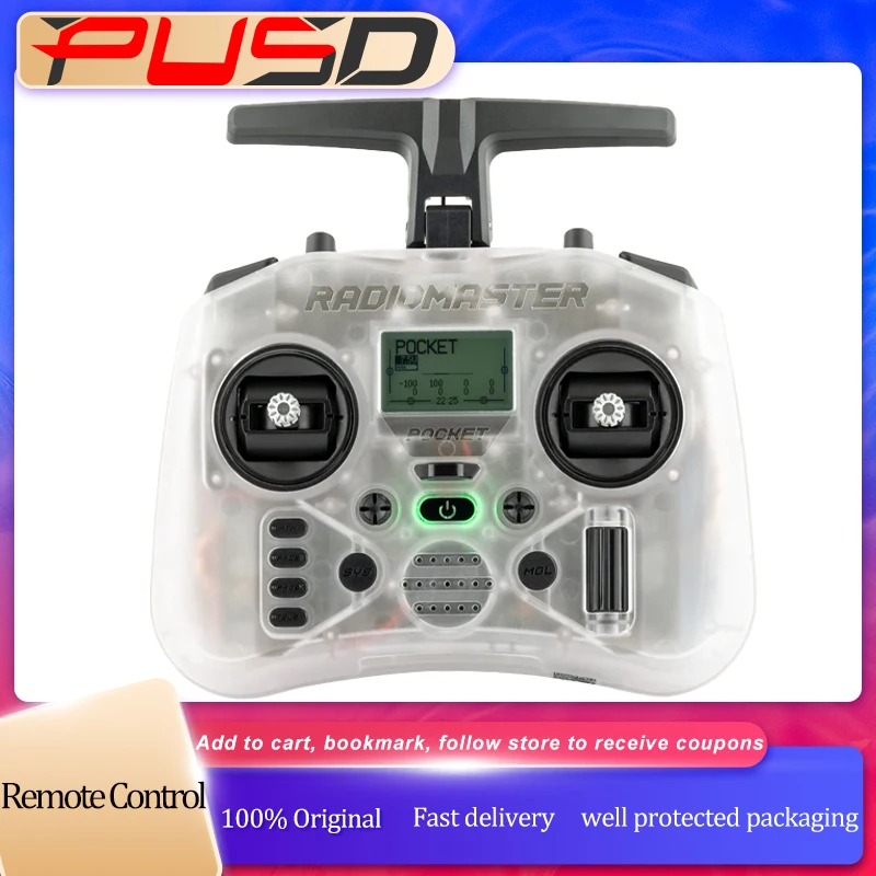 Original Radiomaster Pocket Hall Gimbal Transmitter Remote Control Portable Lightweight Built In LED Light Foldable Antenna
Original Radiomaster Pocket Hall Gimbal Transmitter Remote Control Portable Lightweight Built In LED Light Foldable Antenna