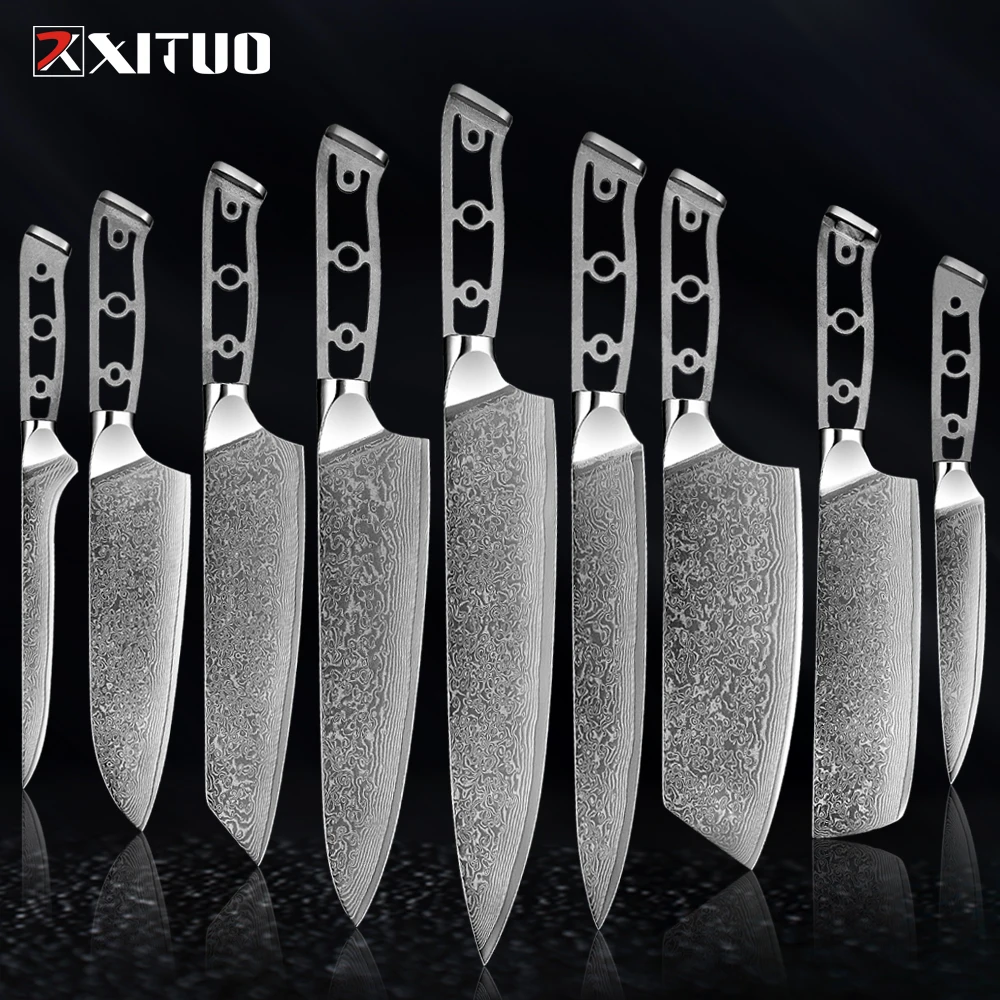 XITUO Knife Blade Blanks 67 layers Damascus Steel Sharp Billet DIY All Stainless Steel Handmade No Handle Chef Cleaver Knives
XITUO Knife Blade Blanks 67 layers Damascus Steel Sharp Billet DIY All Stainless Steel Handmade No Handle Chef Cleaver Knives