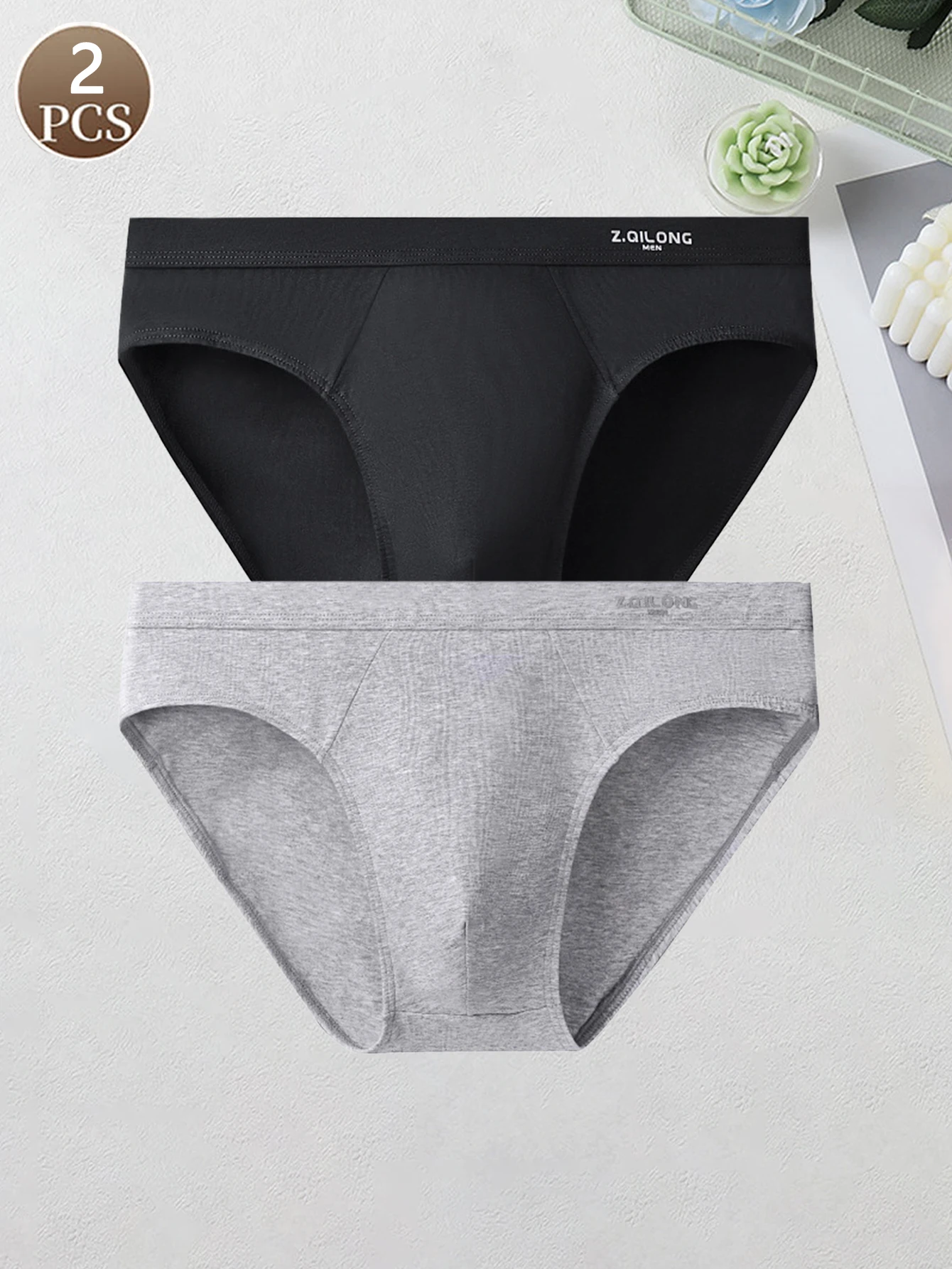 2 шт. мужские хлопковые трусы, мягкое базовое нижнее белье, удобные повседневные трусы со средней талией, однотонные вязаные мужские трусы
2 шт. мужские хлопковые трусы, мягкое базовое нижнее белье, удобные повседневные трусы со средней талией, однотонные вязаные мужские трусы