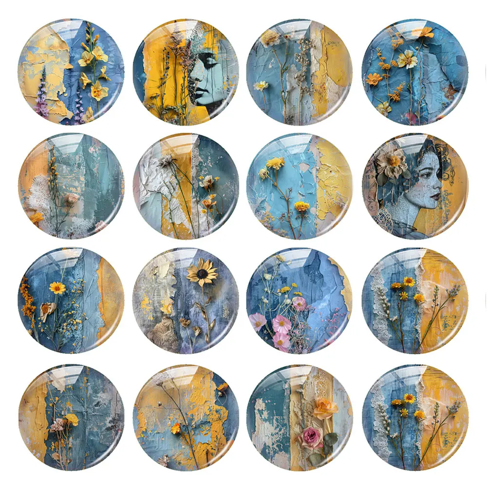 Handmade Yellow Blue Flower Plant Photo Glass Cabochon Flatback Demo Flat Back Cameo For Diy Jewelry Making Supplies Accessories
Handmade Yellow Blue Flower Plant Photo Glass Cabochon Flatback Demo Flat Back Cameo For Diy Jewelry Making Supplies Accessories