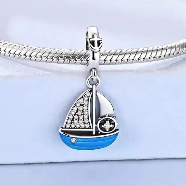 Original 925 Sterling Silver Charm Sailboat fit Bracelet Necklace Diy for Woman Pendant Fine Jewelry
Original 925 Sterling Silver Charm Sailboat fit Bracelet Necklace Diy for Woman Pendant Fine Jewelry