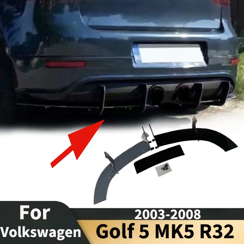 Rear Blade Spoiler 2003-2008 for Volkswagen Golf 5 MK5 R32 Car Rear Lower Bumper Tail Lip Body kits Protector Tuning Auto Parts
Rear Blade Spoiler 2003-2008 for Volkswagen Golf 5 MK5 R32 Car Rear Lower Bumper Tail Lip Body kits Protector Tuning Auto Parts