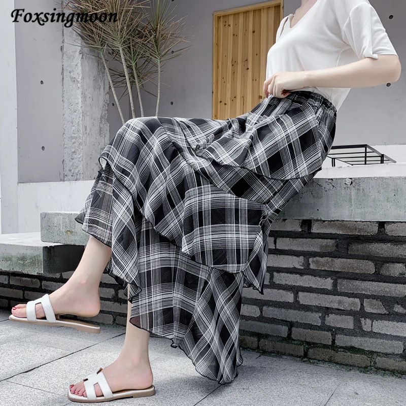 Women Chiffon Pleated Skirt Irregular Cake Skirt High Waist Summer Skirts Womens Print Casual Midi Long Skirt Mid Calf Length
Women Chiffon Pleated Skirt Irregular Cake Skirt High Waist Summer Skirts Womens Print Casual Midi Long Skirt Mid Calf Length