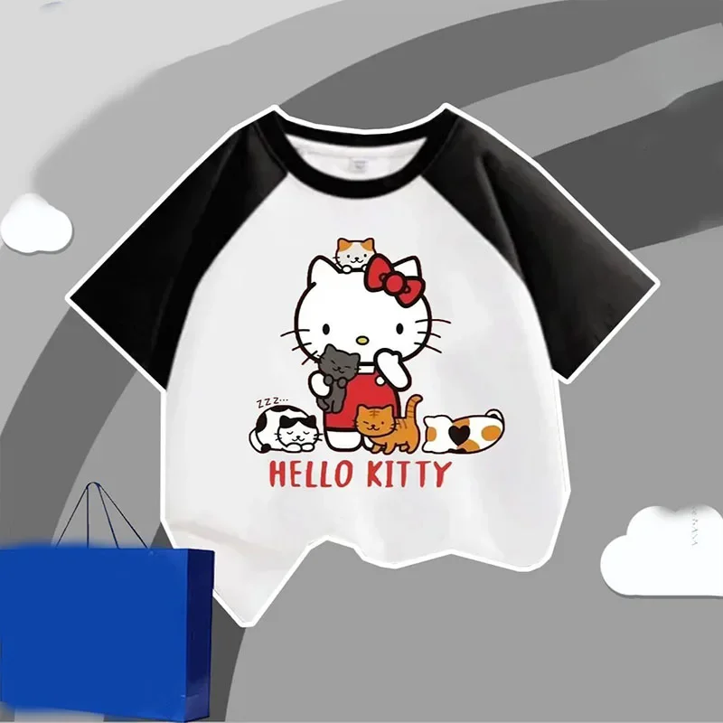 Футболка Sanriou Hello Kitty Kawaii с героями мультфильмов, летняя хлопковая белая четкая футболка с короткими рукавами для девочек и мальчиков, дышащая, мягкая, универсальная, милый подарок
Футболка Sanriou Hello Kitty Kawaii с героями мультфильмов, летняя хлопковая белая четкая футболка с короткими рукавами для девочек и мальчиков, дышащая, мягкая, универсальная, милый подарок