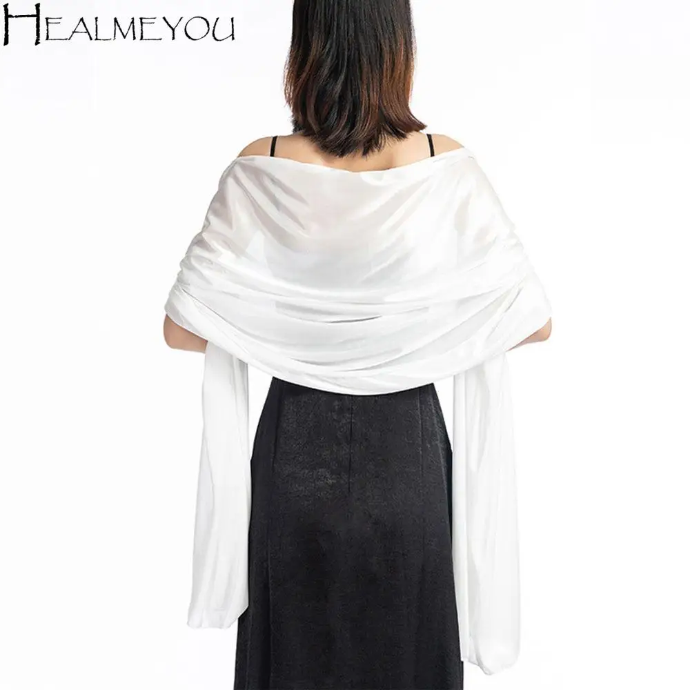 Dress Collocation Clothing Accessories Wraps Large Shawl Solid Color Silk Scarf Female Shawl Korean Style Scarves Satin Shawl
Dress Collocation Clothing Accessories Wraps Large Shawl Solid Color Silk Scarf Female Shawl Korean Style Scarves Satin Shawl