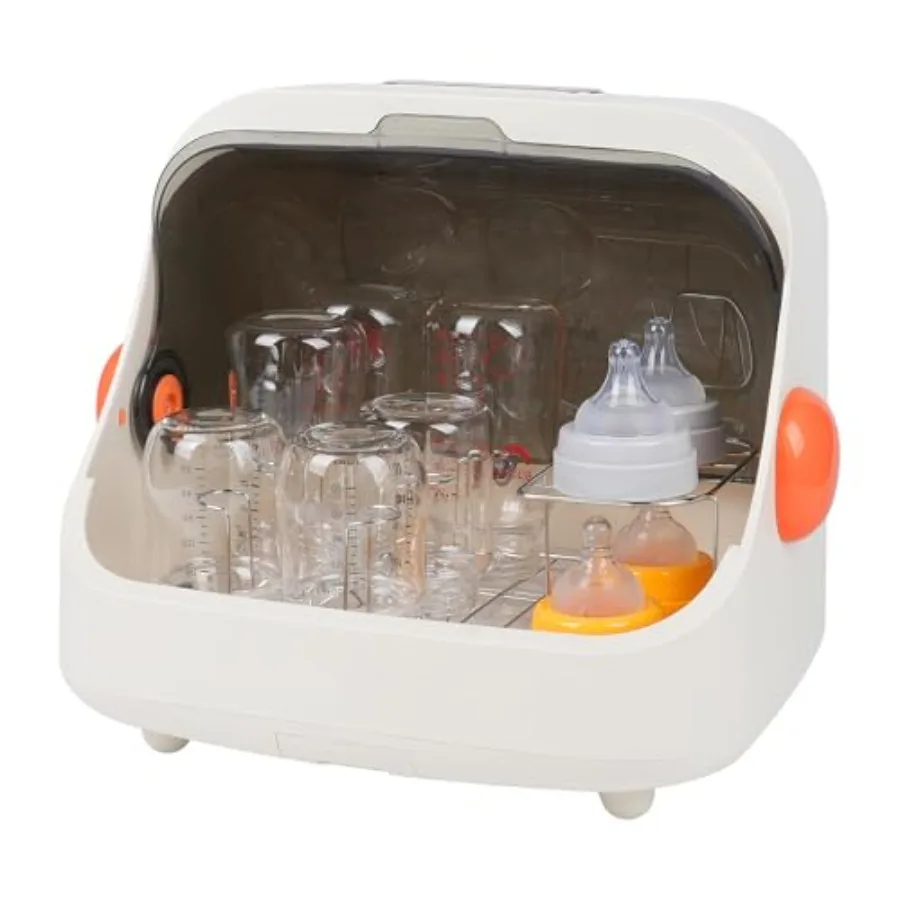 Baby Bottle Drying Rack Storage for Kitchen Countertop Use Durable Plastic White Portable with Cover and 3 Brushes
Baby Bottle Drying Rack Storage for Kitchen Countertop Use Durable Plastic White Portable with Cover and 3 Brushes