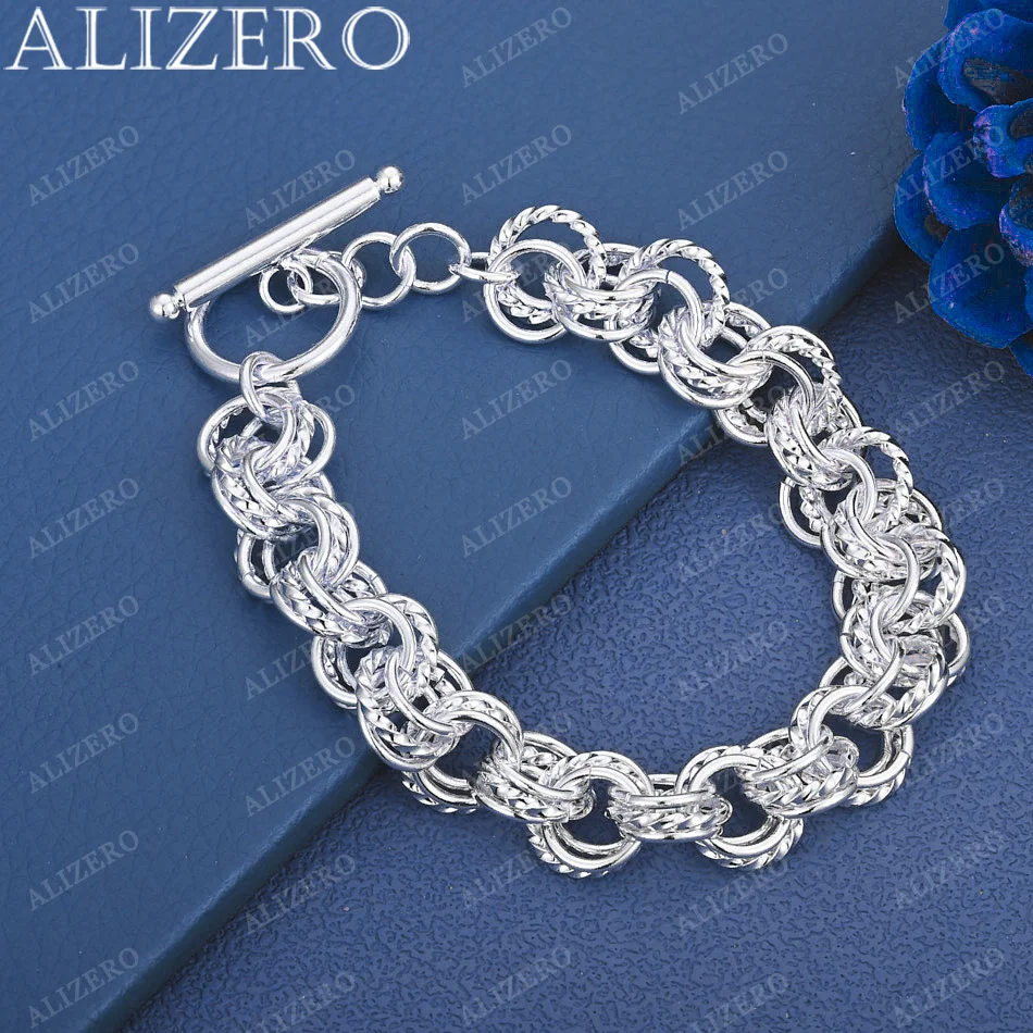 ALIZERO 925 Sterling Silver OT Buckle Round Circle Chain Bracelet Fashion Wedding Engagement Party Jewelry Gifts
ALIZERO 925 Sterling Silver OT Buckle Round Circle Chain Bracelet Fashion Wedding Engagement Party Jewelry Gifts