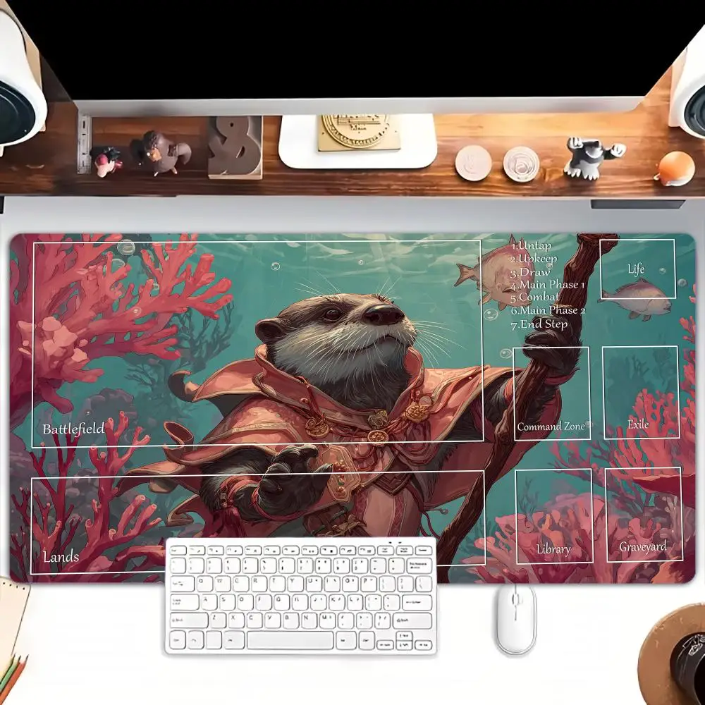 Trading Card Game pc accessories rubber anti-slip Magic playmat edge locking gaming mats Underwater Otter Wizard Large TCG
Trading Card Game pc accessories rubber anti-slip Magic playmat edge locking gaming mats Underwater Otter Wizard Large TCG