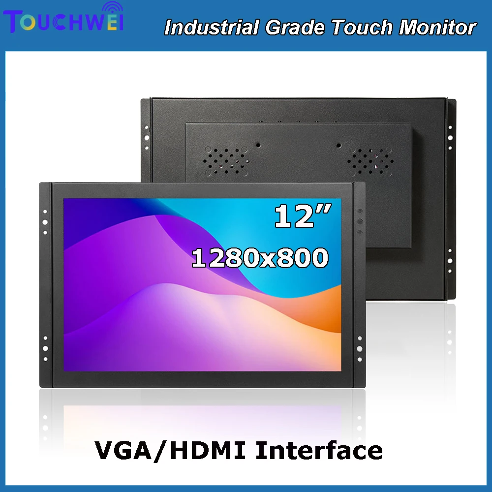 New 12 Inch Widescreen 1280*800 Industrial Embedded Touch Display VGA HDMI Resistive/Capacitive Touch Screen Open Frame Monitor
New 12 Inch Widescreen 1280*800 Industrial Embedded Touch Display VGA HDMI Resistive/Capacitive Touch Screen Open Frame Monitor