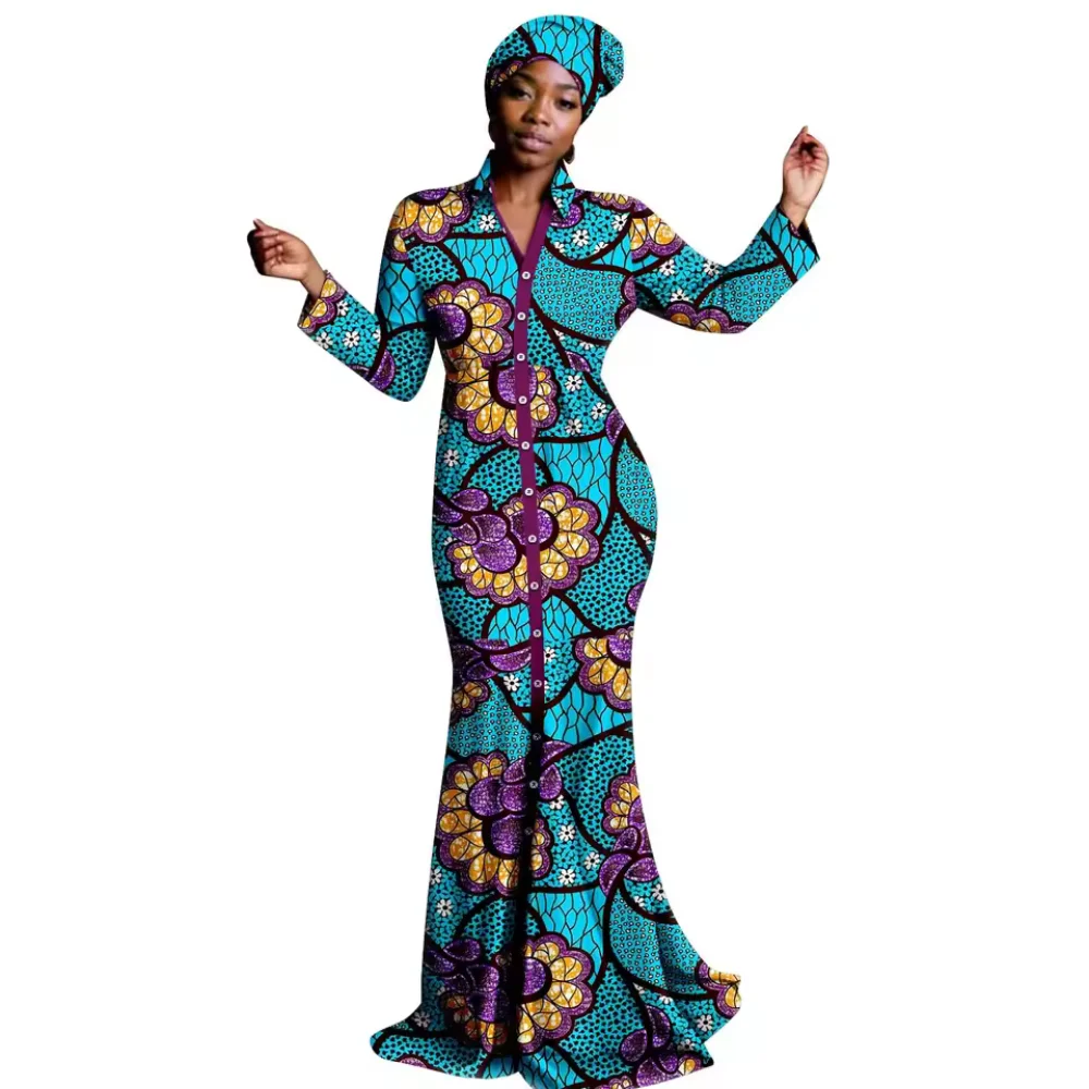 Elegant Breathable Casual Party Dresses for Women 2024 African Long Dress Headscarf Bazin Riche Ankara Print Cotton African
Elegant Breathable Casual Party Dresses for Women 2024 African Long Dress Headscarf Bazin Riche Ankara Print Cotton African