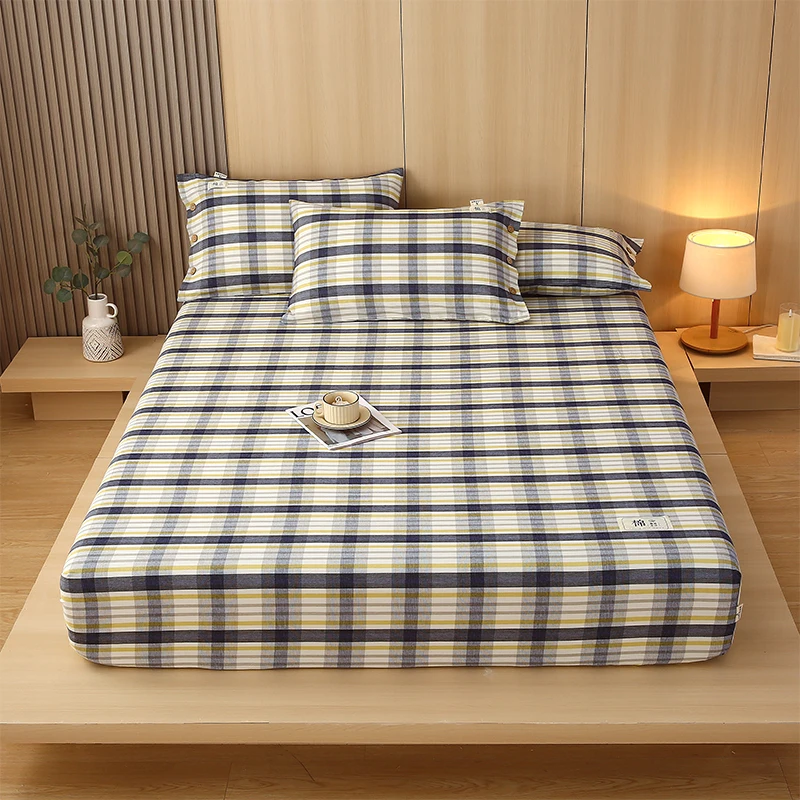 Bonenjoy 100% Cotton Bedsheet Plaid Fitted Sheet Yarn Dyed Bed Cover Skin-friendly Bed Linen sábanas para cama (No Pillowcase)
Bonenjoy 100% Cotton Bedsheet Plaid Fitted Sheet Yarn Dyed Bed Cover Skin-friendly Bed Linen sábanas para cama (No Pillowcase)
