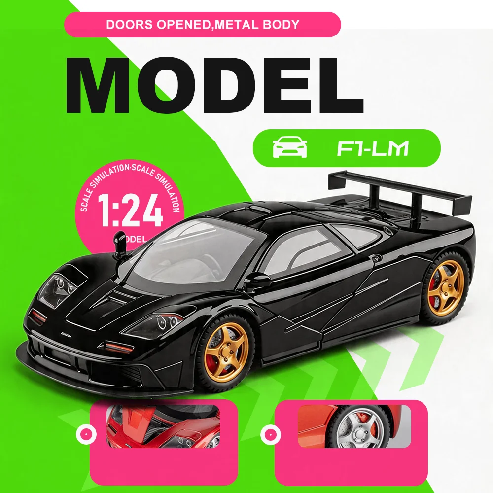 1:24 F1-LM A6L Toy Car Alloy Diecast Miniature Model Doors Opened with Sound Light Pull Back Vehices Birthday Gift for Children
1:24 F1-LM A6L Toy Car Alloy Diecast Miniature Model Doors Opened with Sound Light Pull Back Vehices Birthday Gift for Children