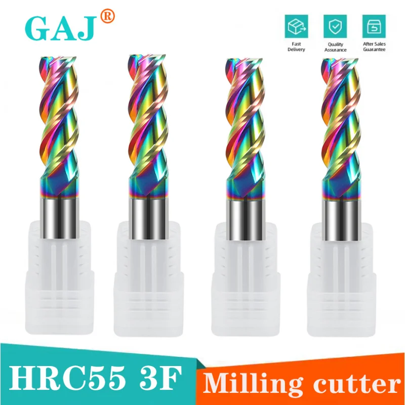 HRC55 DLC Color Coated High Gloss Aluminum Milling Cutter Special CNC U-groove Integral Tungsten Steel 3 Flute Carbide End Mills
HRC55 DLC Color Coated High Gloss Aluminum Milling Cutter Special CNC U-groove Integral Tungsten Steel 3 Flute Carbide End Mills