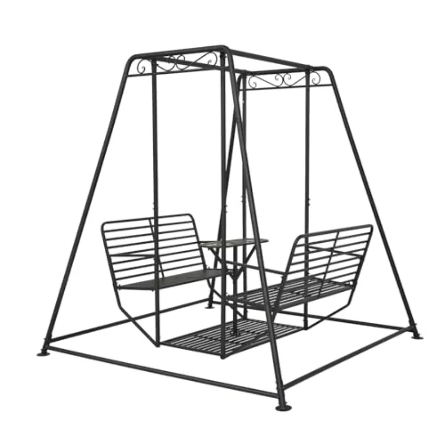 87"H Metal Swing Chair w/Table, Heavy Duty Outdoor Swing Bench with Stand, 4-Seat Swingsets for Patio Garden Yard, 880 LBS Weig
87"H Metal Swing Chair w/Table, Heavy Duty Outdoor Swing Bench with Stand, 4-Seat Swingsets for Patio Garden Yard, 880 LBS Weig