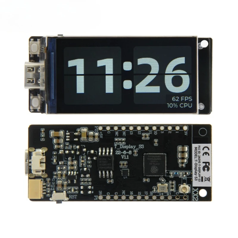 1.9 Inch LCD Display Development Board WiFi Bluetooth 5.0 Wireless Module for LILYGO T-Display-S3
1.9 Inch LCD Display Development Board WiFi Bluetooth 5.0 Wireless Module for LILYGO T-Display-S3
