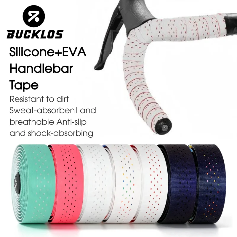 BUCKLOS Silicone+EVA Road Bike Handlebar Tape, Anti-Slip Sweat-Absorbent Breathable Shock-Absorbing Bicycle Bar Wrap for Cycling
BUCKLOS Silicone+EVA Road Bike Handlebar Tape, Anti-Slip Sweat-Absorbent Breathable Shock-Absorbing Bicycle Bar Wrap for Cycling
