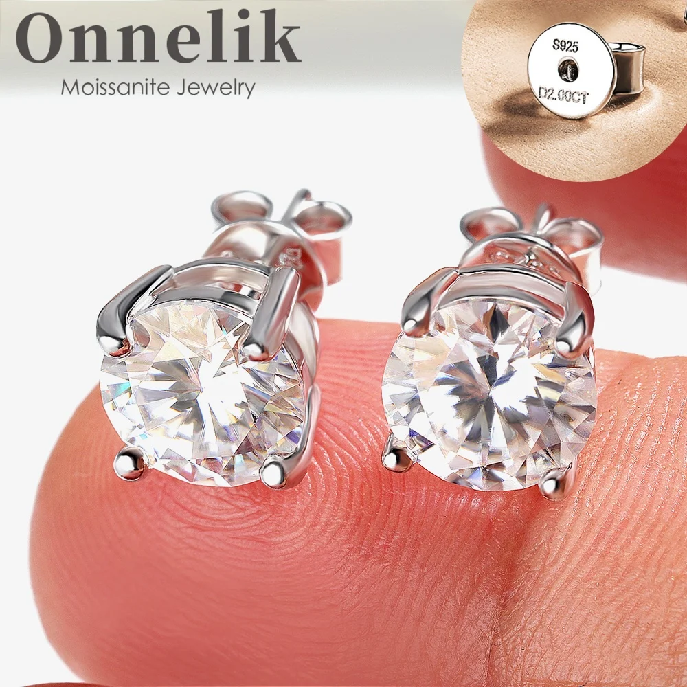 Onnelik 2CT Moissanite Stud Earrings for Women/Men S925 Sterling Silver 18K Gold Plated Sparkling Lab Diamond Unisex Jewelry
Onnelik 2CT Moissanite Stud Earrings for Women/Men S925 Sterling Silver 18K Gold Plated Sparkling Lab Diamond Unisex Jewelry