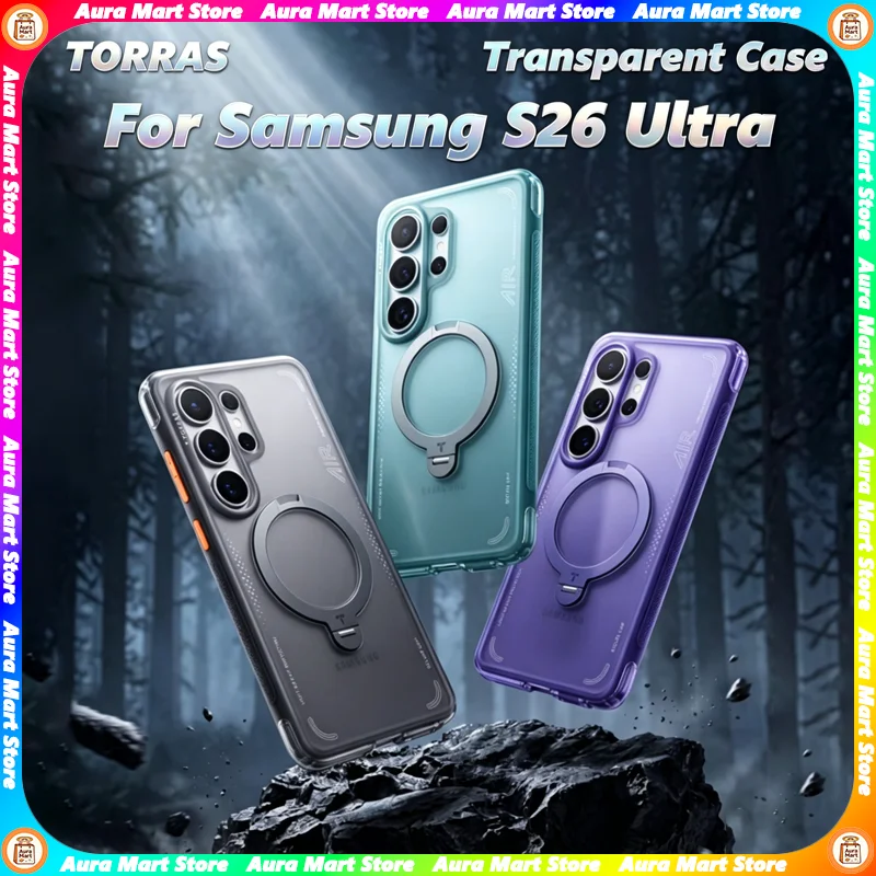 TORRAS Transparent Mobile Phone Case For Samsung S26 Ultra Bracket Airbag Back Cover Case for SAMSUNG S26 ULTRA
TORRAS Transparent Mobile Phone Case For Samsung S26 Ultra Bracket Airbag Back Cover Case for SAMSUNG S26 ULTRA
