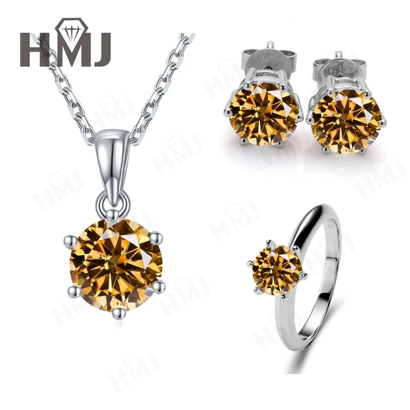 6 Prongs Stud Earring Necklace Ring Moissanite Jewelry Set S925 Sterling Silver Multicolor Forever Sparkle Jewelry for Woman
6 Prongs Stud Earring Necklace Ring Moissanite Jewelry Set S925 Sterling Silver Multicolor Forever Sparkle Jewelry for Woman
