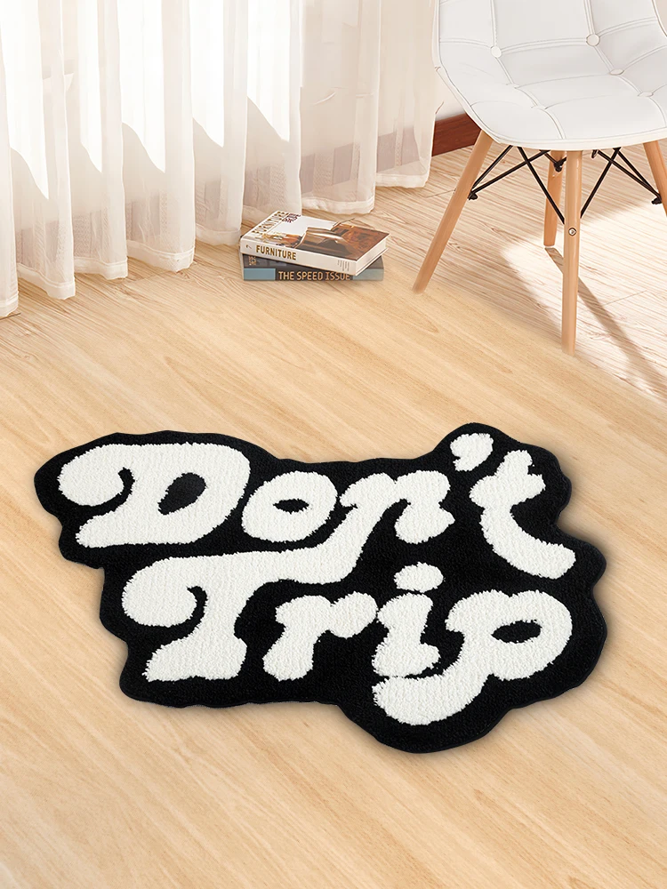 Мягкий коврик для ванной «Don't Trip», черно-белый коврик для ванной с надписью «Don't Trip», художественный домашний декор
Мягкий коврик для ванной «Don't Trip», черно-белый коврик для ванной с надписью «Don't Trip», художественный домашний декор